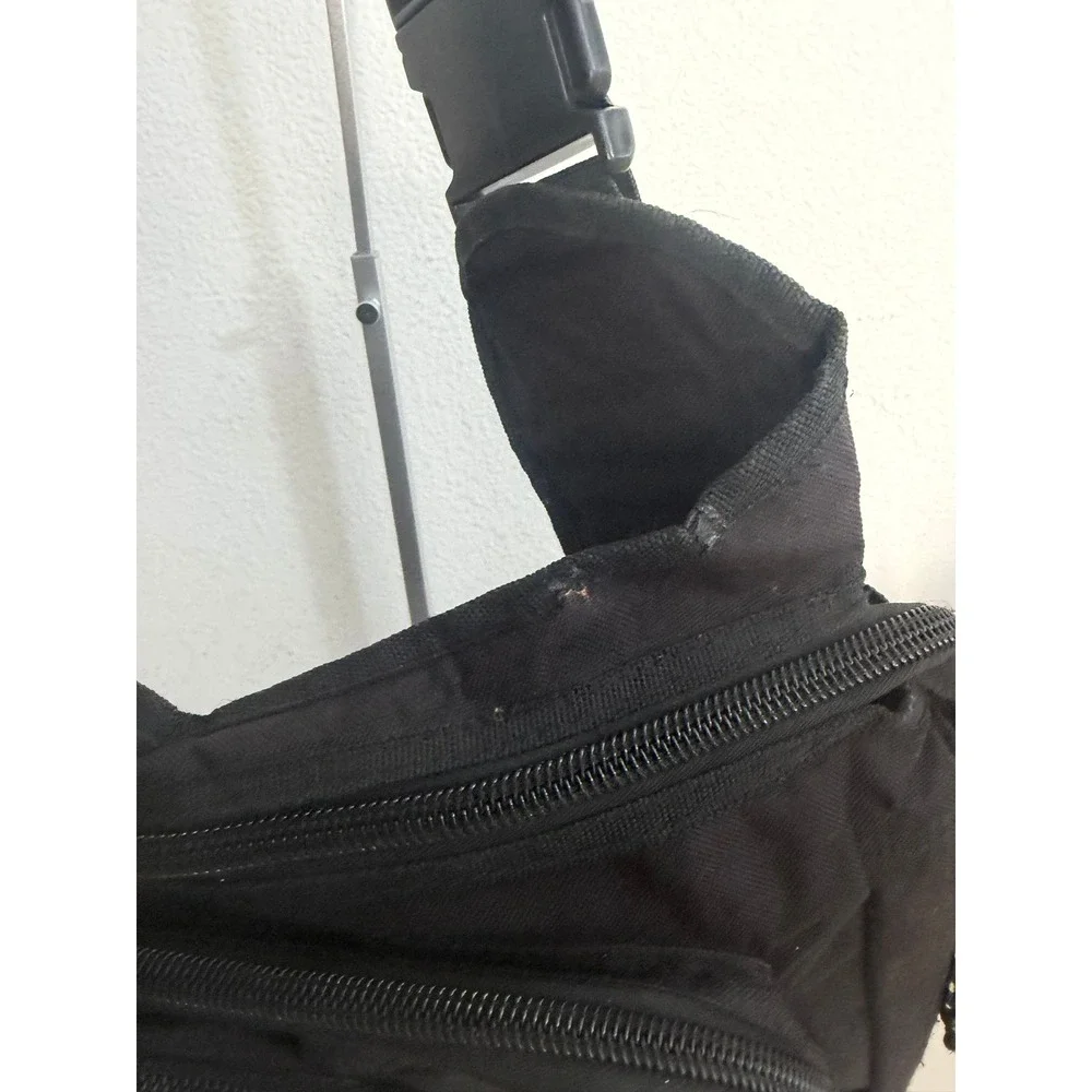 Writtenburg Black Canvas Tactical Messenger Bag‎ Multi-Pocket Crossbody Utility